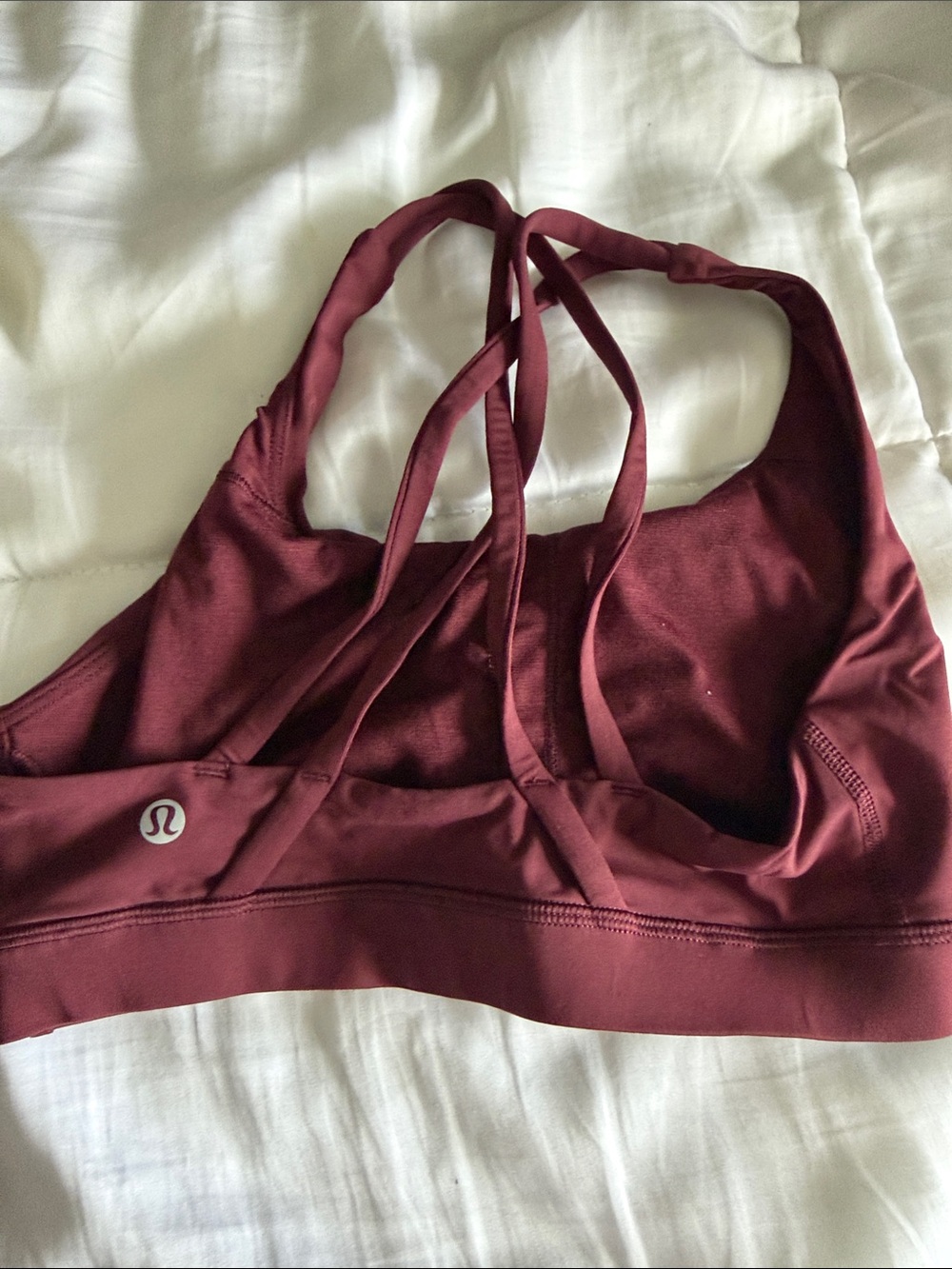 Lululemon Maroon High-Waist Leggings & Strappy Sports Bra Set - 4 - Picture 7 of 8